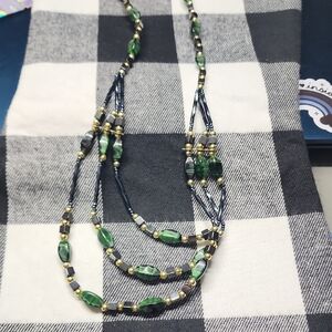 Genuine Hematite Malachite Necklace